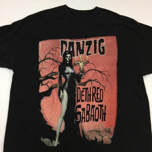 

2010 Данциг Deth Red Saboath Tour Футболка с коротким рукавом SG200 Унисекс Футболка M