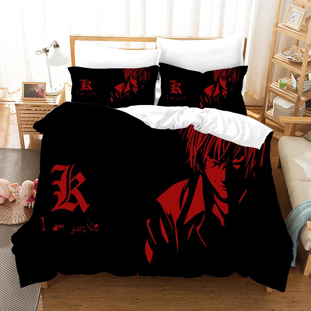 Digital Printing Animation Bedding Four-Piece Set Three-Piece Set Bed Sheet Pillow
