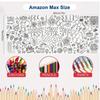 Festival Themed Waterproof Doodles Paper Mats for Children 76x183cm Large Size for Parties and Home Doodling Easy to Carry