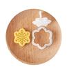 Christmas Snowflake Cookie Cutters Pressable Biscuits Mold Plastic Cookie Stamps DIY Cake Baking Tool Easy to Clean