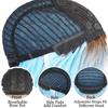 MISS WIG Synthetische lange gerade Ombre-blaue Hochtemperaturfaser-Perücken für Frauen, Party, Alltag, Haarperücken mit Pony