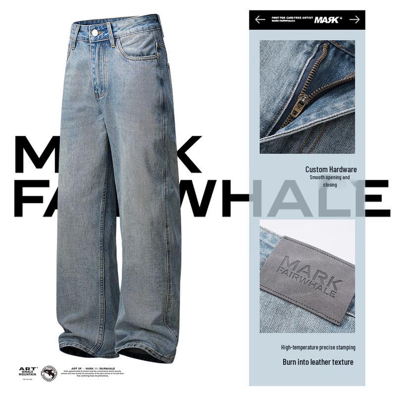 MARK FAIRWHALE Men s Relaxed Fit Straight-Leg Jeans 38