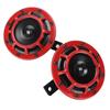 12V Pair Horn Red Compact Super Tone Loud Blast 139‑170DB Universal for Motorcycle Car