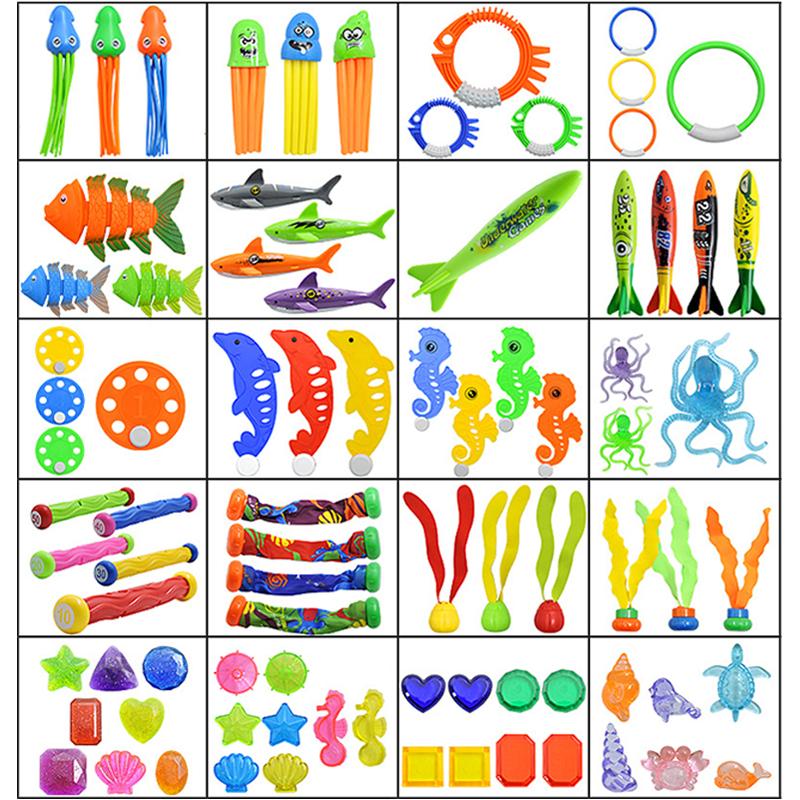 Diving Toy Plastic Kids Summer Float Swimming Pool Underwater Training Accessories Torpedo Seaweed Water Toys for Children TMZ