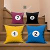 Billiard Pool Snooker Balls Number Pillow Cover Sofa Couch Cushion Case Home Living Room Decoration