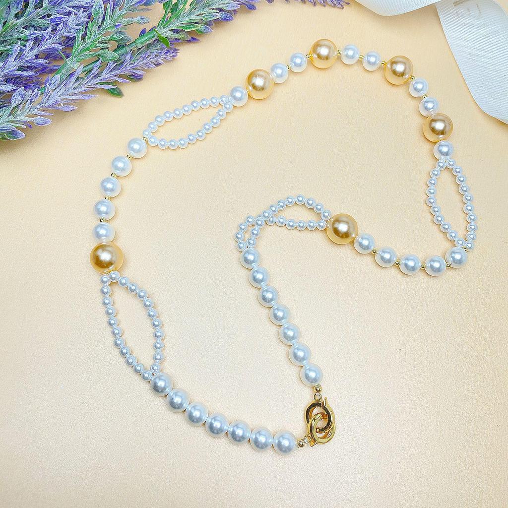 S925 Sterling Silver Gold-Tone Multifunctional Pearl Necklace with Light Luxury Style – 2025 Women's Choker