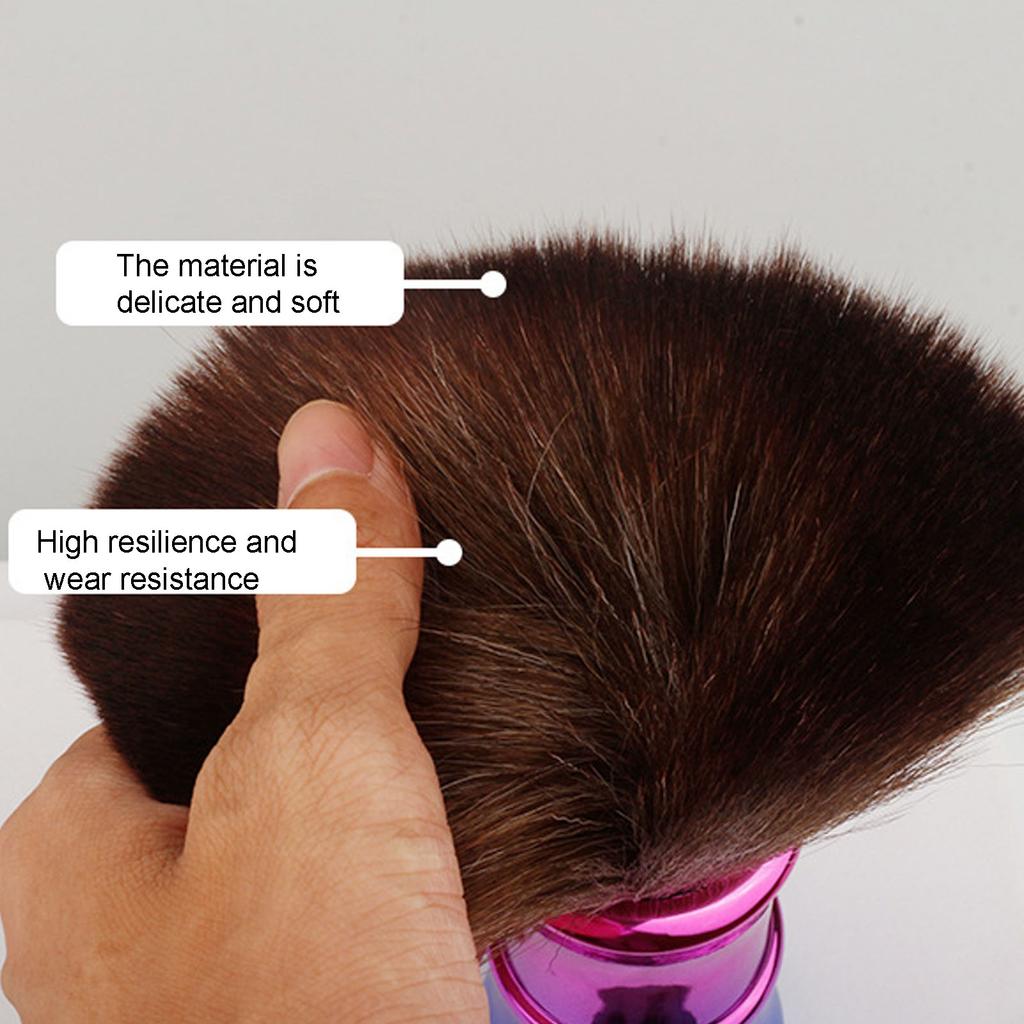 Barber Neck Duster Brush Soft Gentle Electroplating Process Professional Neck Cleaning Brush