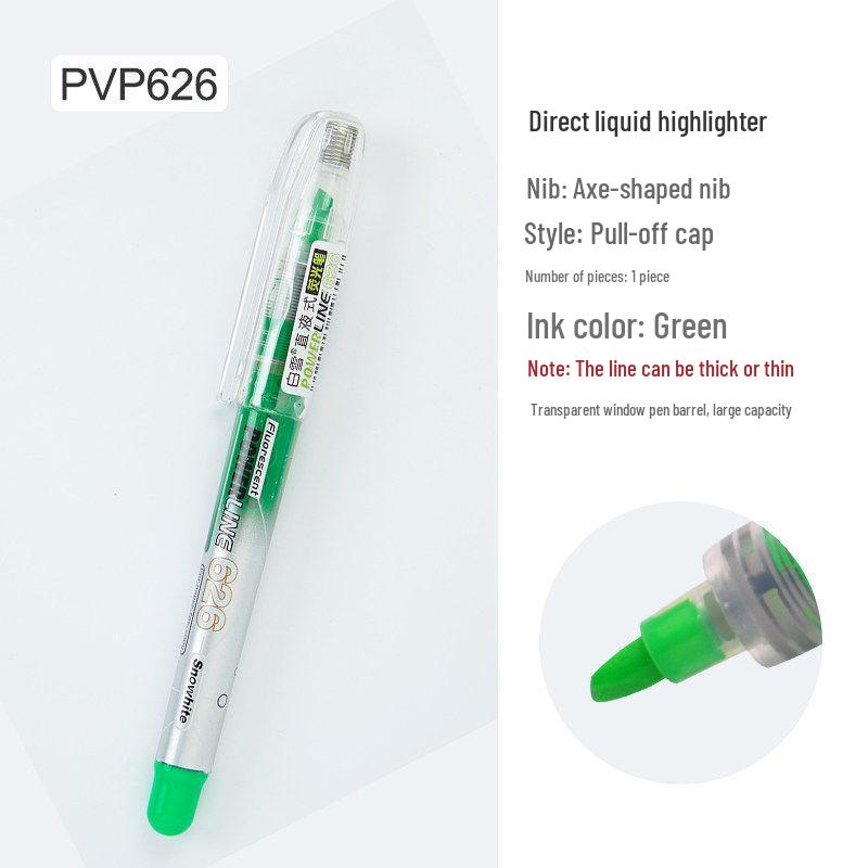 

Snow White Odorless Fluorescent Marker Pen - Candy Colors, Thick Tip for Highlighting Notes & Planners.