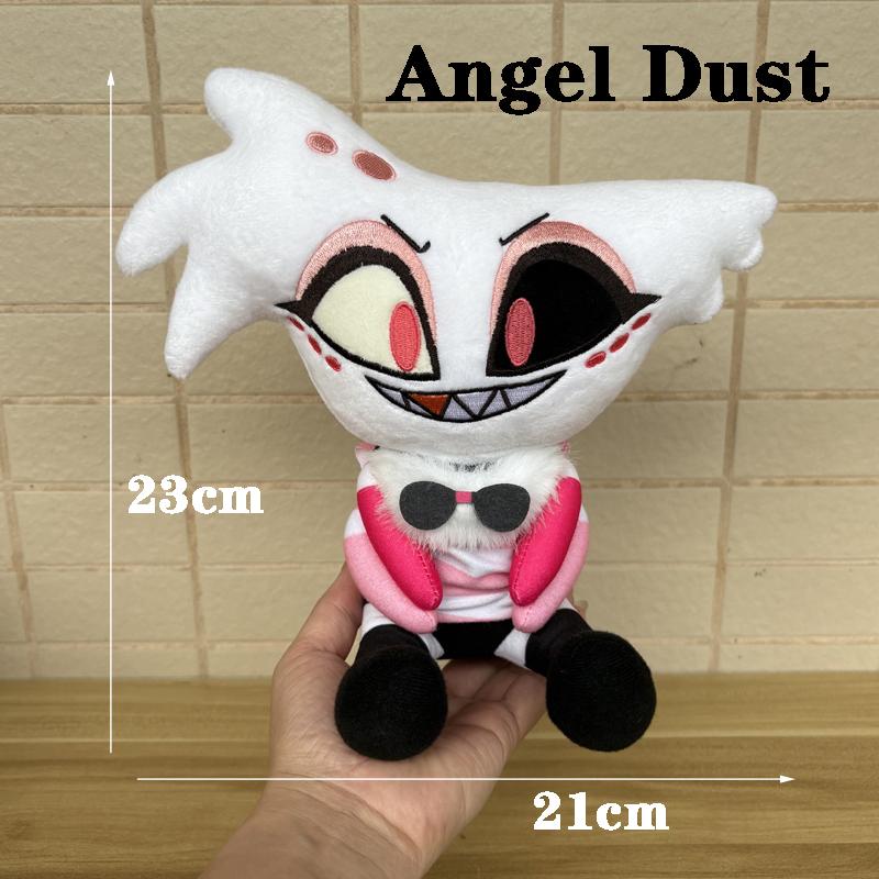 Latest 23Cm Cosplay Animation Hazbin 3V Vox And Dust Ad Angel Plush Toy Anime Hotel Stuffed Plushie Doll Throw Pillow Sofa Decor
