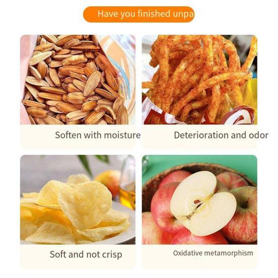 2-in-1 USB C Rechargeable Snack Bag Sealer - Portable Heat Sealer & Cutter For Food Storage Freshness