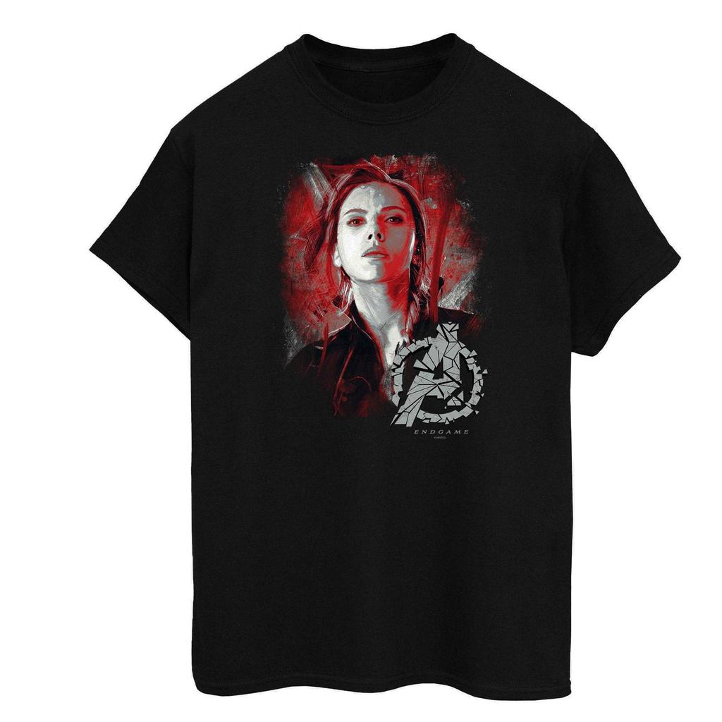 Avengers Endgame Mens Black Widow Brushed Cotton T-Shirt