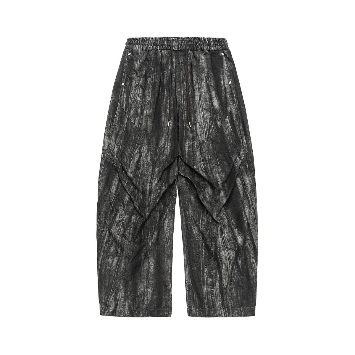 

Мужские камуфляжные брюки карго North Boundary 2025 года в осеннем стиле постапокалипсиса - Прямого кроя, Повседневные M черный серый