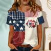 Women's Fashionable Casual Round-neck Printed Short-sleeved T-shirt Top