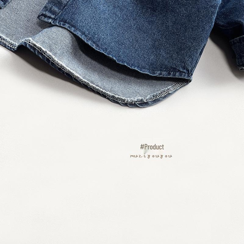 2025 Spring Collection: Boys' Denim Shirts, Girls' Casual Tops, and Stylish Coats for Kids