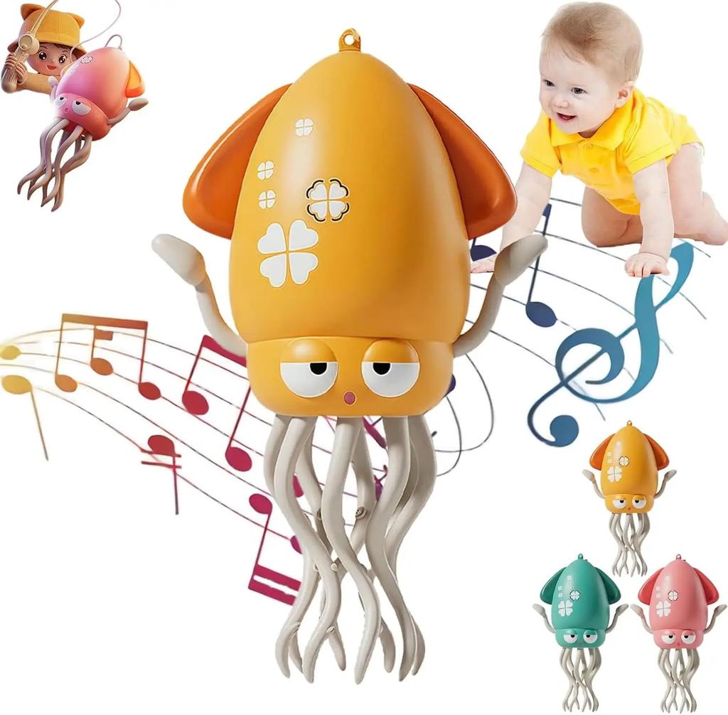 2025 Funny Dancing Octopus Electric Fidget Toys for Kids Baby Lights Music Antistress Stress Relief Toy for Children Adult Gifts