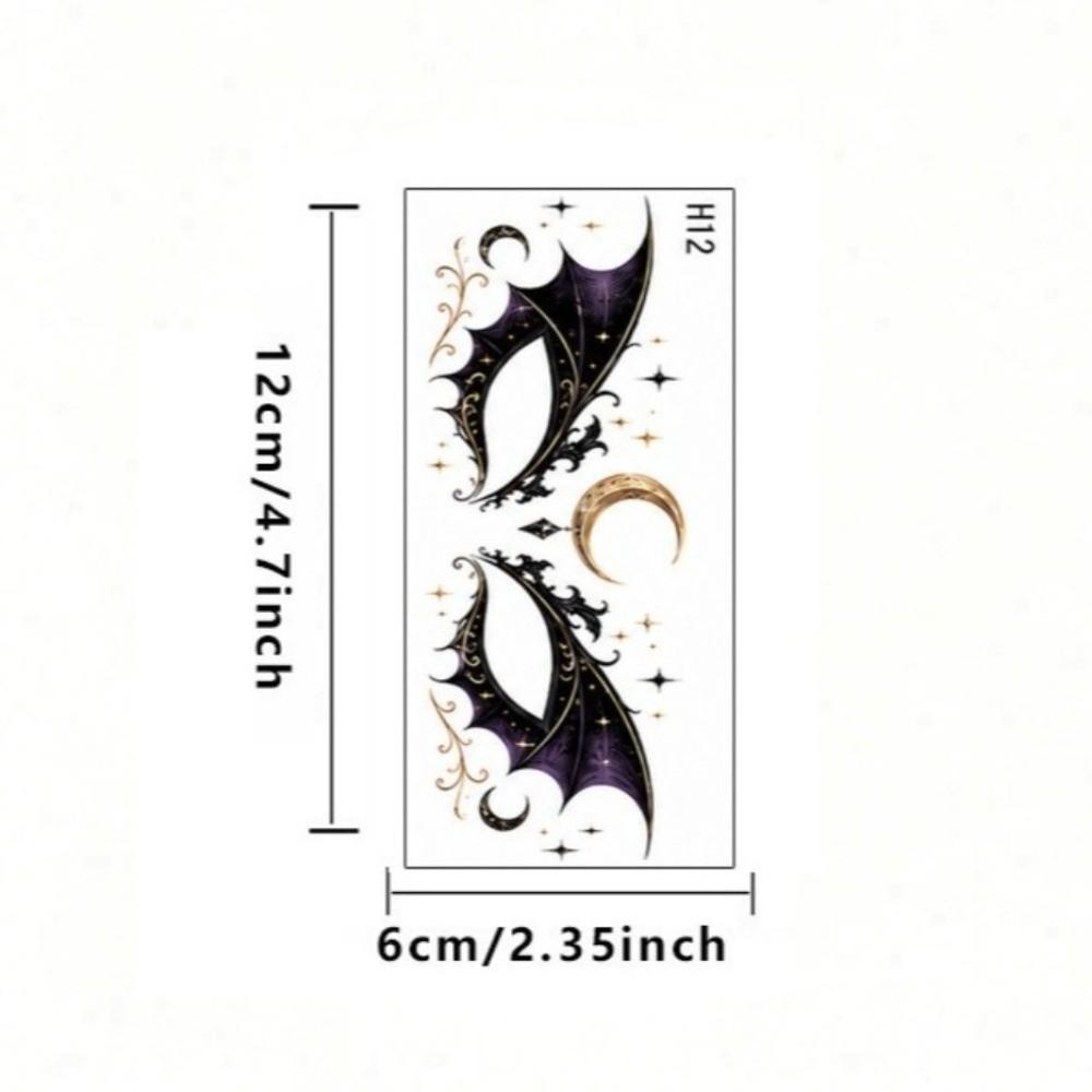 10 Sheets Gothic Style Face Makeup Stickers Waterproof Eye Shadow Stickers Costume Party