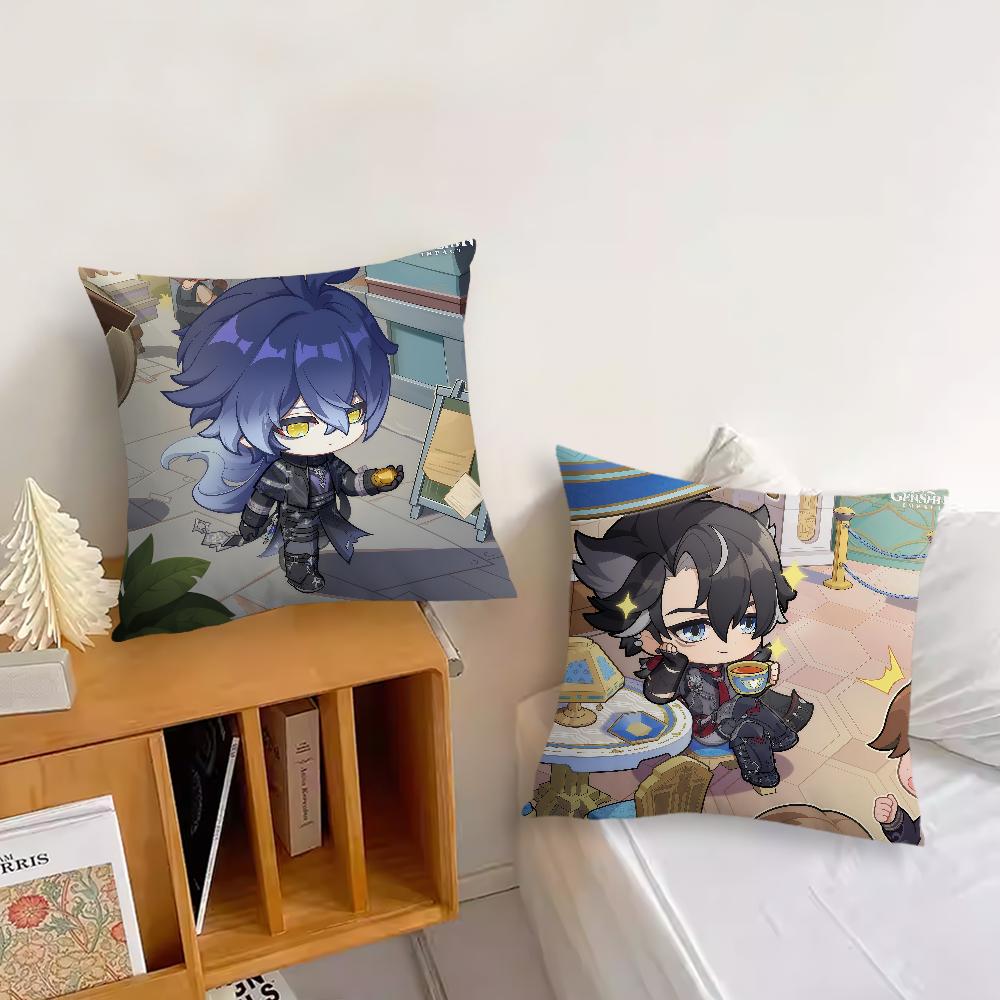 Game Genshin Impact boy cushion cover Pillow Cover Decoration Room Home Sofa living Office Car Nordic Simplicity