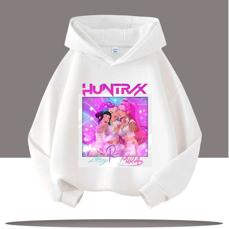 KPop Łowcy Demonów Bluza z Kapturem Moda Rumi Bluza Pulower Uroczy Długi Rękaw Jesień Chłopcy Dziewczęta Kreskówka Y2K Bluza Sportowa