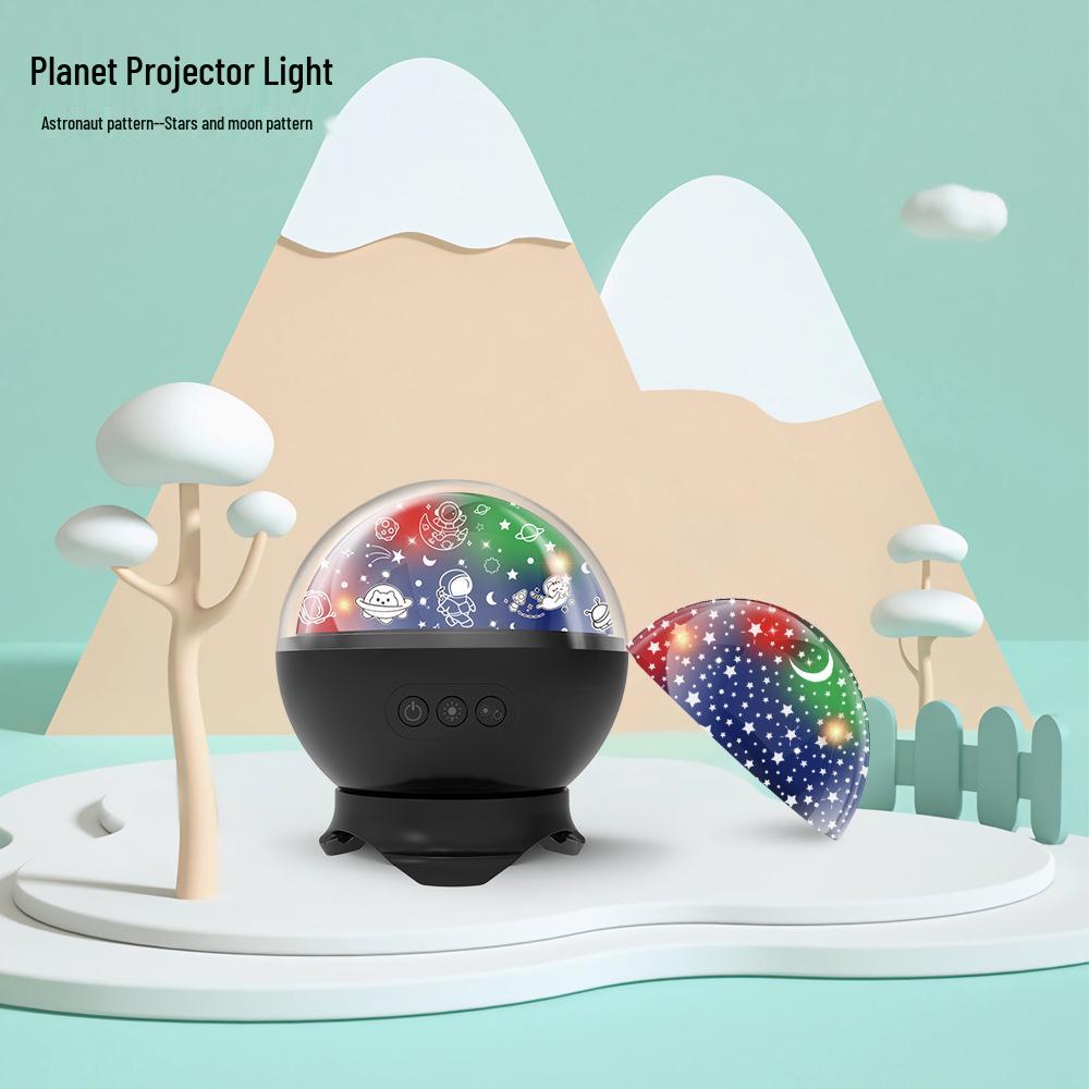 Starry Sky Rotating Night Light - Creative 360° Colorful Projector for Kids