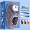 Bobodou Boys' Non-Slip Winter Indoor Cotton Shoes with Heel Cover & Fur Lining