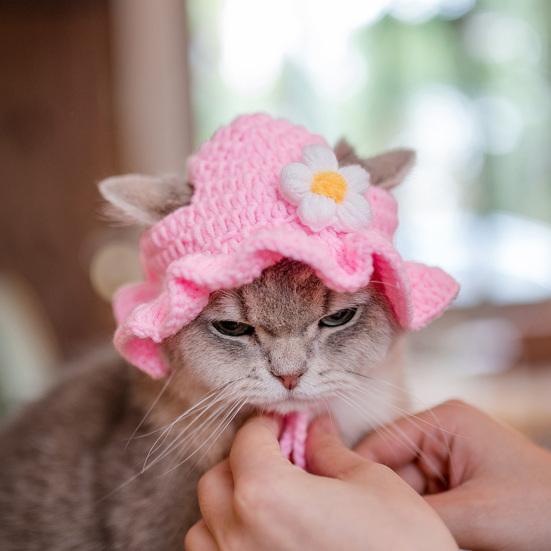 

Отличный легкий в ношении Декоративный износостойкий pet Cat Трикотажная шляпа Косплей Головной убор Материалы Для украшения