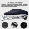All Season Protective Boat Cover Waterproof 210D Oxford Fabric with UV Defense Suitable for 17 To 19 Foot V Hull Boats