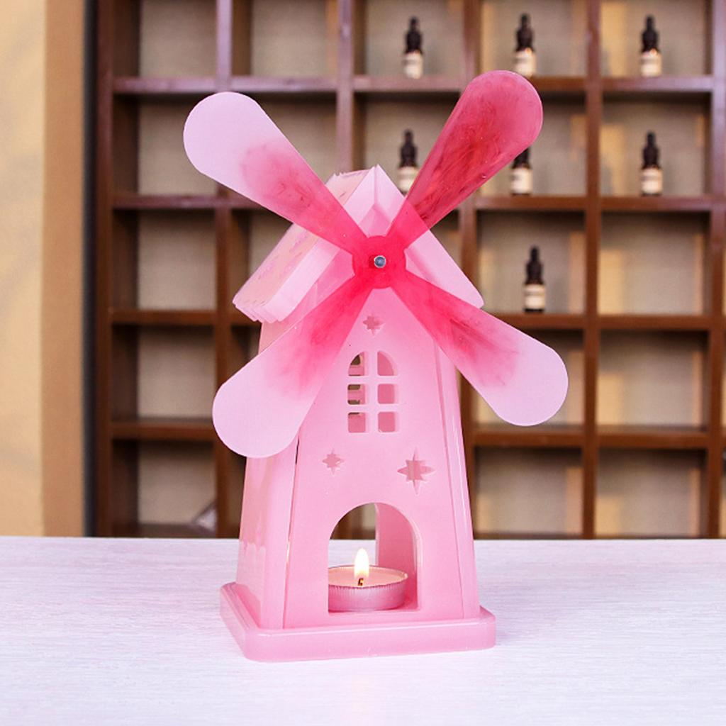Candle Holder Silicone Mold Rotating Windmill Shape Handmade Art Supplies Silicone Texture for Making Candle Holder