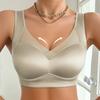 High Grade Satin Deep V Mesh Seamless Push Up Bra