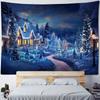 Christmas tree tapestry, Christmas fireplace, holiday decoration wall hanging, living room, bedroom, dormitory background poster