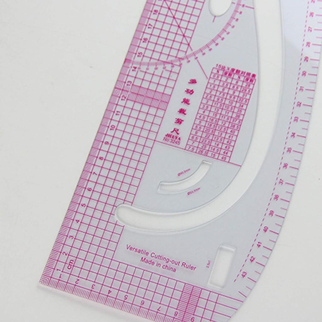 6x Clear Plastic French Curve Ruler For Sewing Tailor Measure Good Flexibility Sewing French Curve
