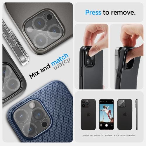 Spigen iPhone 16 Pro/iPhone 16 Pro Max Camera Protective Film 9H Hardness Tempered Glass Crystal Clear Compatible with iPhone 16Pro/16ProMax/15Pro/15P