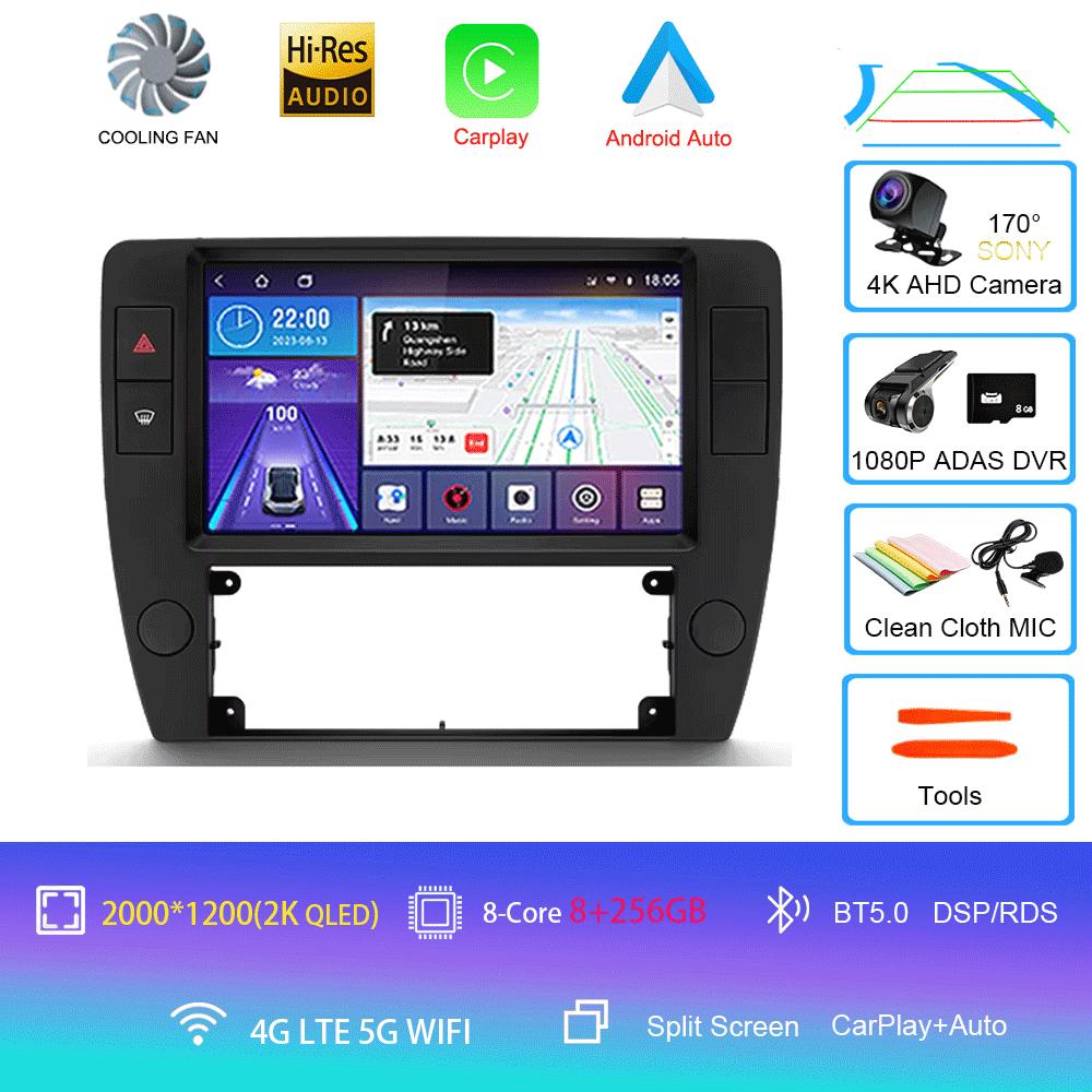 For Volkswagen Passat B5 2000 2001 2002 - 2005 Car Radio Android 14 Carplay Navigation GPS Multimedia Player WiFi+4G Stereo BT