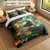 3Pcs Bedding Set Custom Name Text, 1 Sheet 2 Pillowcases Home Bed DecorWorld of Warcraft