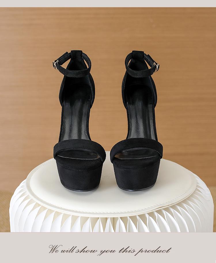 13.5cm Ultra High Thick Sole Platform Open Toe Sandals for Women - Nightclub & Runway Pole Dancing Shoes