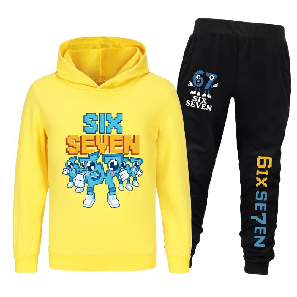 Tuta BrainRot Divertente Moda Bambino Pile Tuta Sportiva Set Felpe Bambini Ragazzi Manica Lunga Pantaloni Set da 2 Pezzi Tuta
