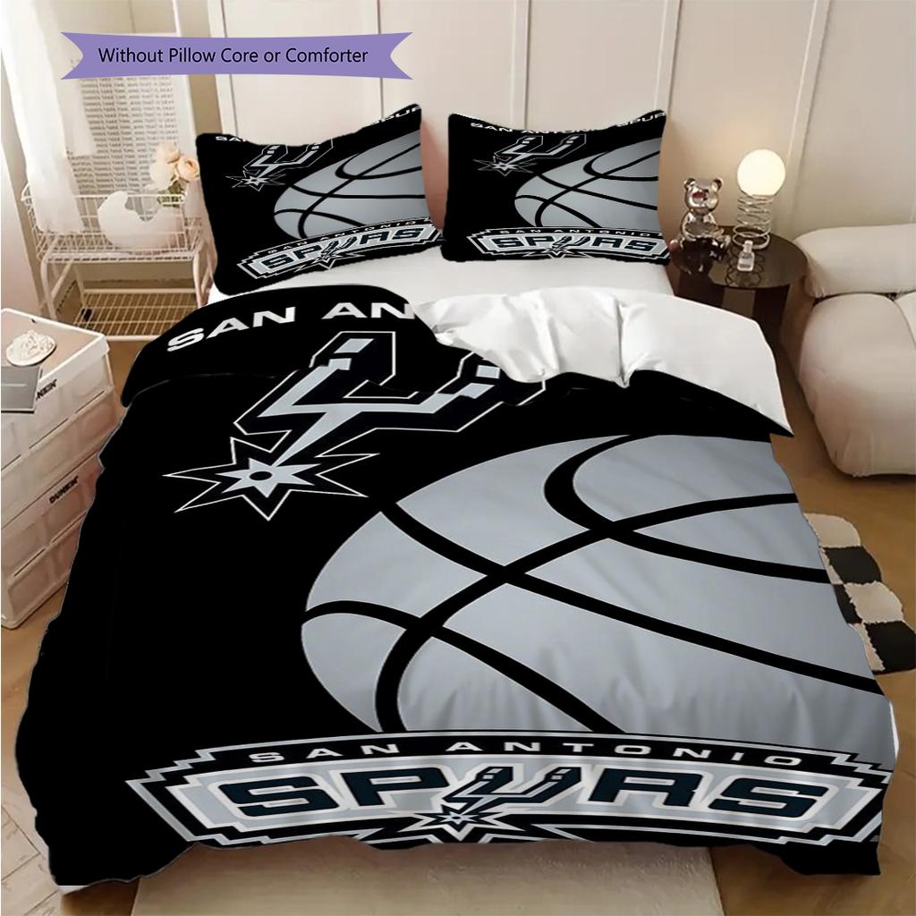 Biancheria da letto San Antonio Spurs(1 * copripiumino + 2 * federa, senza nucleo)Regalo di compleanno di Natale Morbido e confortevole