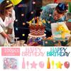 100 Stück Buntes Konfetti Happy Birthday Weingläser Ballons Wurfobjekte Schreibtischdekoration Partyzubehör