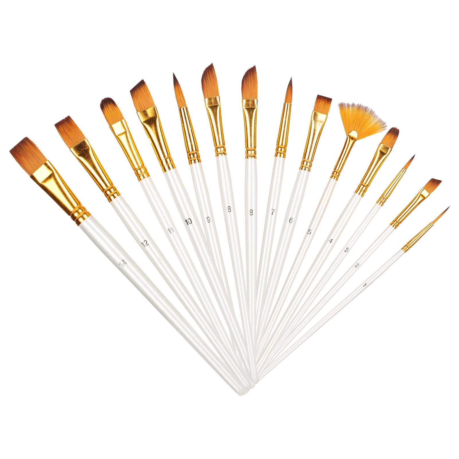 

13 шт. кисти для художника, набор нейлоновых ручек, комбинированный жемчужно-белый стержень, инструмент для акварельной акриловой живописи