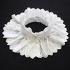 Elegant Hollow Embroidery High Collar Shawl Ruffled Fake Collar White Scarf Half Shirt Decorative Stand Collar