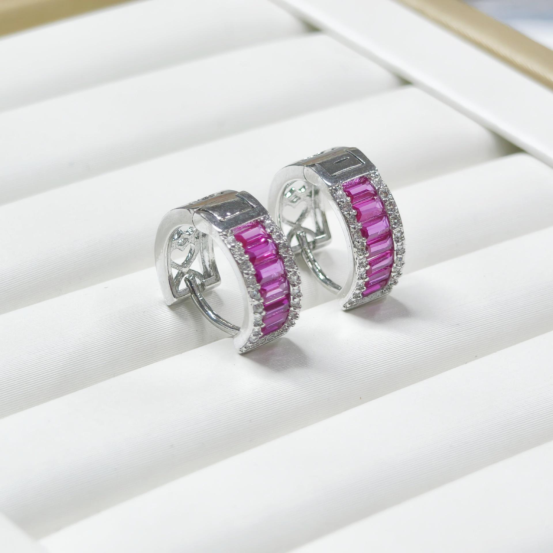 Gesen Jewelry Niche Zirconia Inlaid Cool Style Women s High-End Earrings