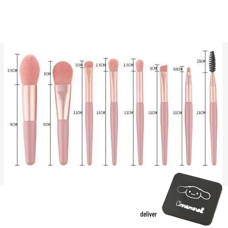 8-Piece Makeup Brush Set: Beginner Beauty Tools for Eyeshadow & Powder