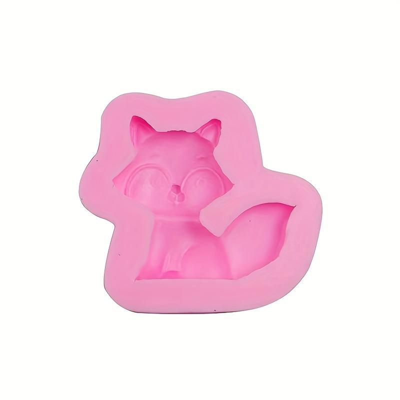 1 Piece Silicone Cake Mold Animal Series Chocolate Flip Candy Cartoon Cute Fox Animal Mold Baking Drip Glue