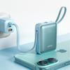 Powerbank 10000mAh 22,5W mit eingebauten Kabeln - blau