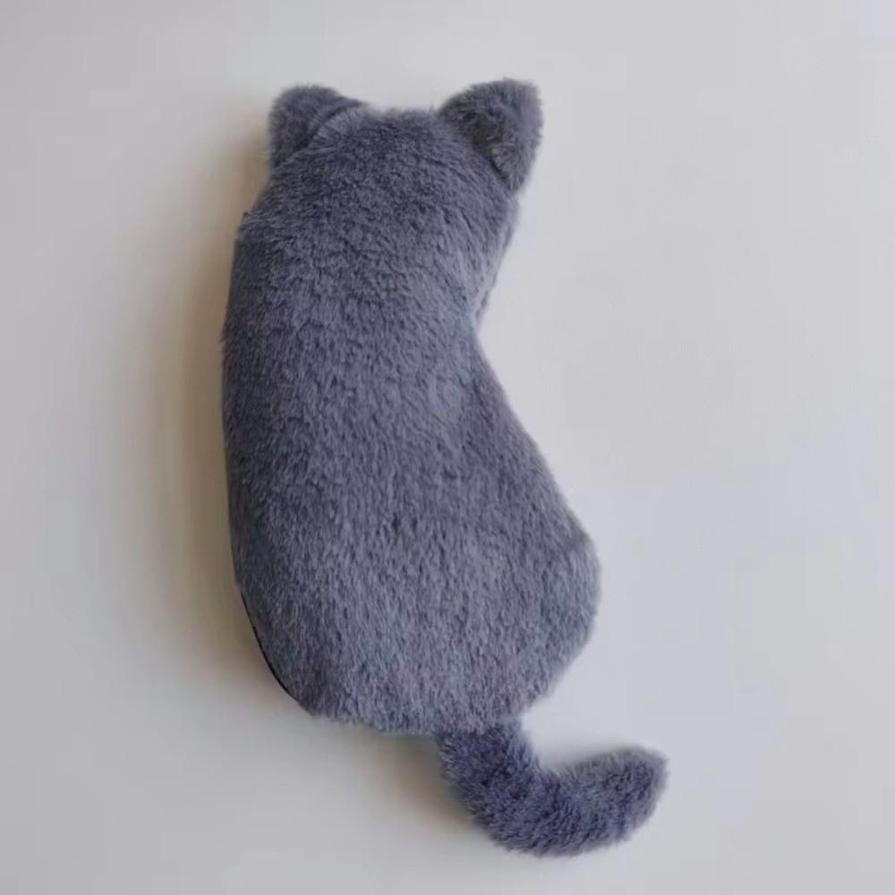 Soft Fluffy Pencil Case Cute Animal Stationery Bag Portable Cat Plush Pencil Bag  Travel