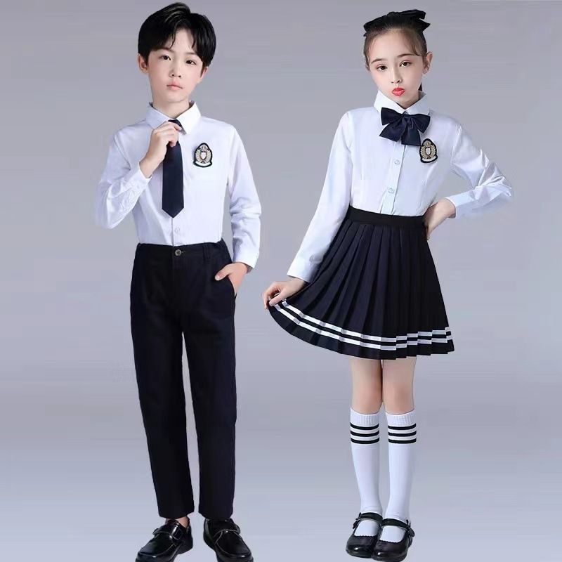 Day Kids Chorus Costume Kindergarten School Uniform Summer Clothes Primary School Students Chorus Recitation Dance Costume Performance Clothes