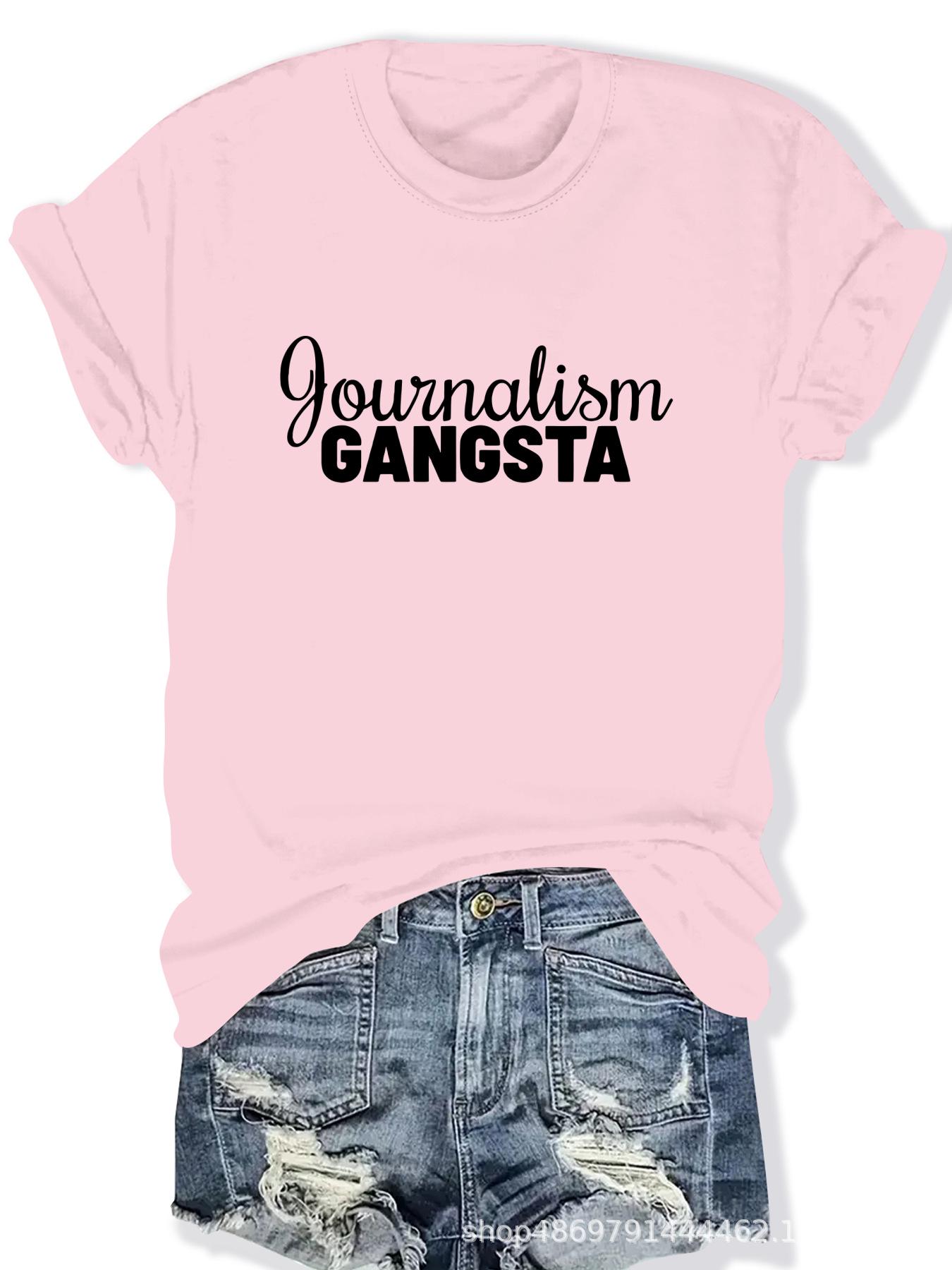 

Women s Cross-Border Fashion Round Neck T-Shirt S розовый