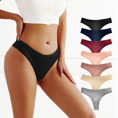 Women's Sexy Underwear T Pants Low- Briefs Yoga Seamless Underwear