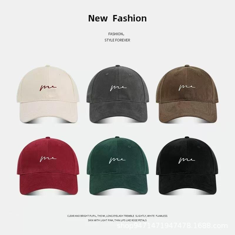 Summer Versatile Polar Bear Embroidered Stitching Stitched Baseball Cap With Large Brim For A Small Face, Unisex Duckbill Cap For Both Men And Wome