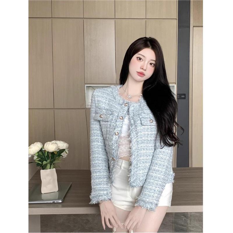 Xiaoxiang Coat Women's Spring and Autumn New French Design Sense Temperament Wear Long Sleeves Chic Short Top Women