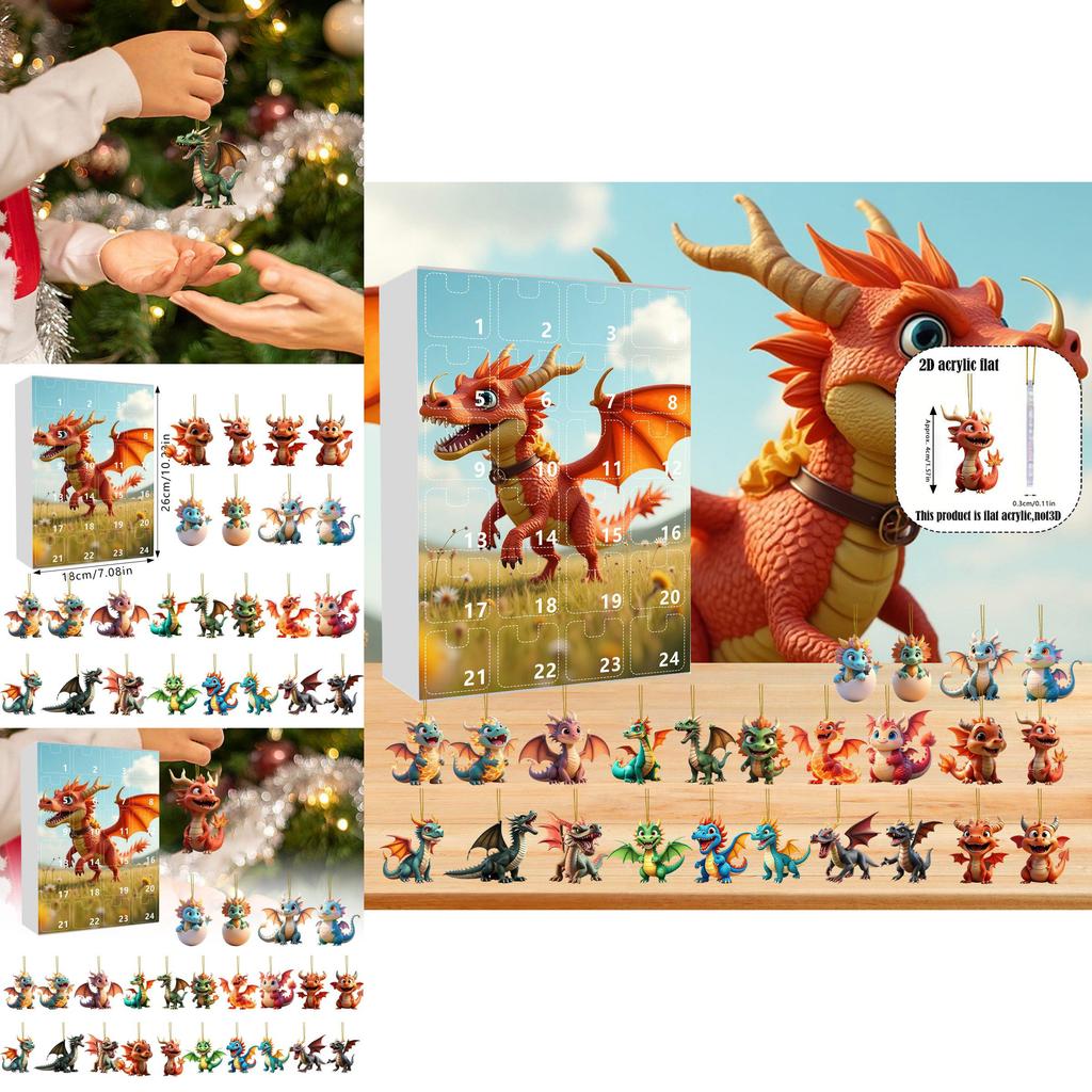 Christmas Blind Box Series With Dragon Figures For Festive Tree Ornaments And Collectors